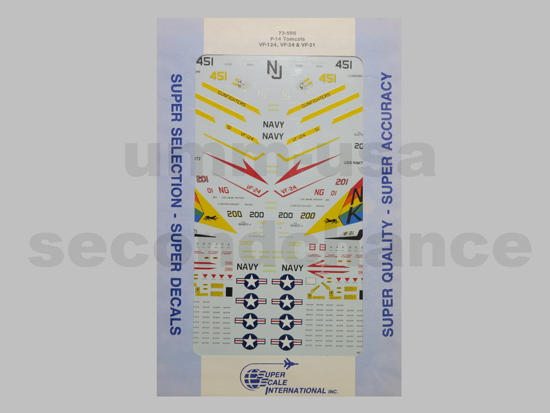 SSI72-595 F-14 Tomcats VF-124 VF-24 VF-21 SSI 1/72